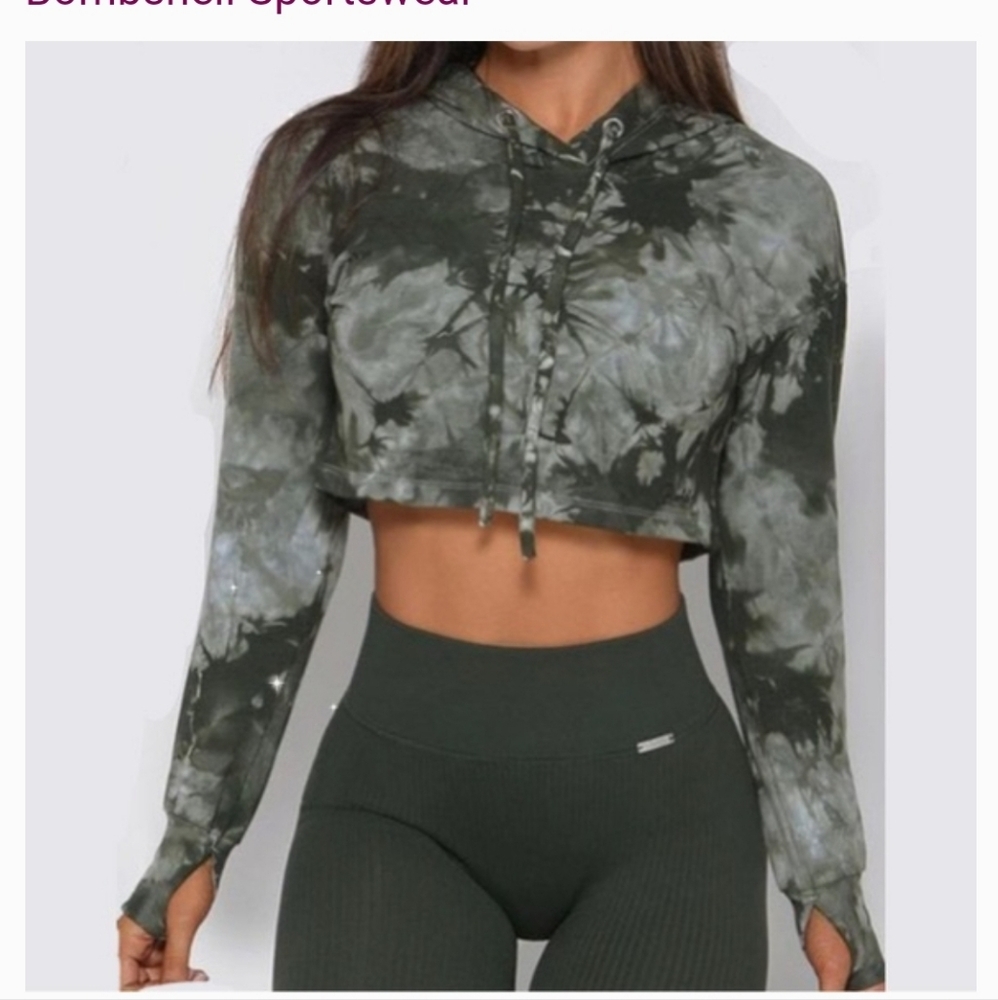 Women's Tie-Dye Crop Top - Green